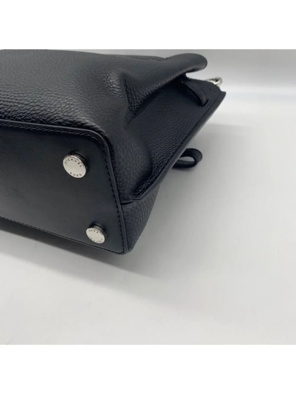 Michael Kors Black Emilia Small Pebbled Leather Satchel Bag